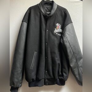 Bear Wear Vintage Wool & Leather Varsity Jacket Los Silverados Motorcycle XXL